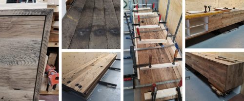 Franse eiken wagonplanken